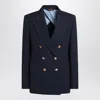 Gucci Blazer Double-breasted Gold-tone Buttons In Blue