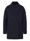 Gucci Double-breasted Buttoned Coat In Blue