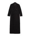 Gucci Double-breasted Coat With Gg Pattern In Black