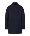 Gucci Double-breasted Buttoned Coat In Blue