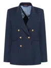 Gucci Cotton Double-breasted Blazer In Blue