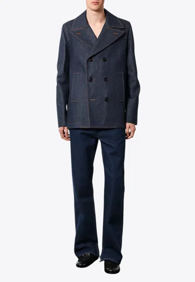 Gucci Denim Blazer In Blue