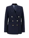 Gucci Double-breasted Jacket In Blue