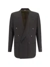 Gucci Double Breasted Jacket In Brown