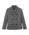 Gucci Double-breasted Jacket In Gray