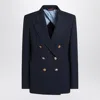 Gucci Blazer Double-breasted Gold-tone Buttons In Blue