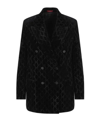 GUCCI GUCCI EMBROIDERED VELVET JACKET