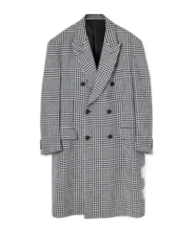 Gucci Double-breasted Prince Of Wales Wool Coat In Multi