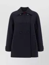 Gucci Double-breasted Trapeze Silhouette Coat In Black