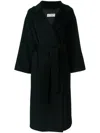 Gucci Flared Longsleeved Mid-length Coat In Black