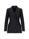Gucci Double-breasted Wool And Silk Jacket In Black