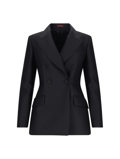 GUCCI DOUBLE-BREASTED WOOL AND SILK BLAZER