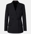 Gucci Double-breasted Wool Blazer In Black