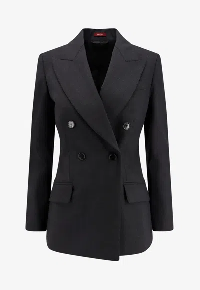 Gucci Double-breasted Wool Blazer In Black