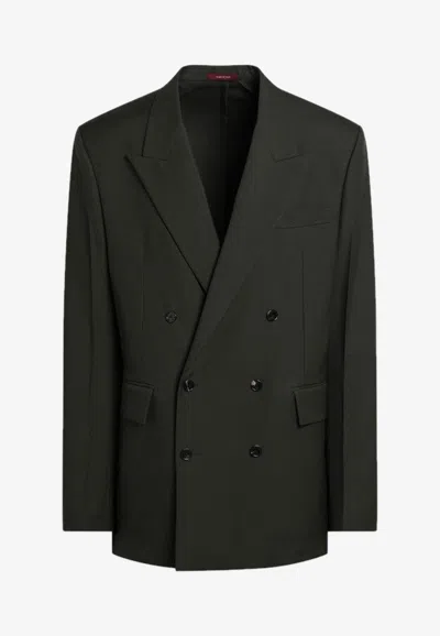 GUCCI DOUBLE-BREASTED WOOL BLAZER