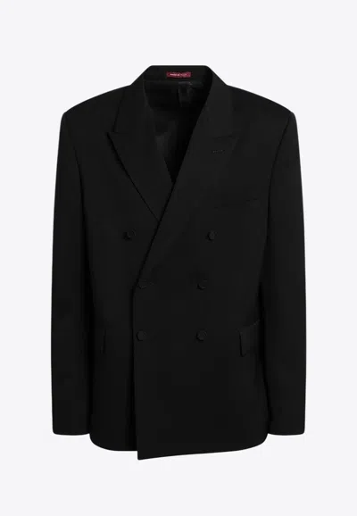 Gucci Double-breasted Wool Blazer In Multi