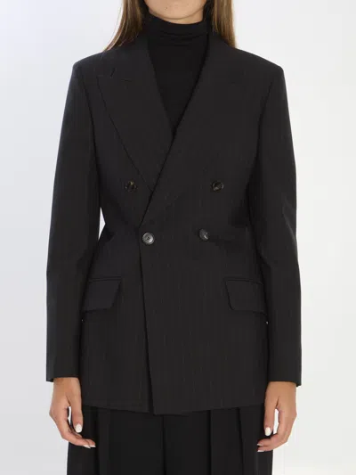 Gucci Double-breasted Wool Jacket In Black