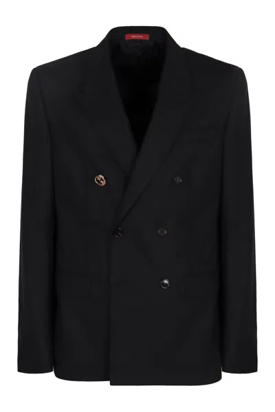 GUCCI GUCCI DOUBLE-BREASTED WOOL JACKET