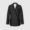 GUCCI GUCCI DOUBLE-BREASTED WOOL SILK JACKET
