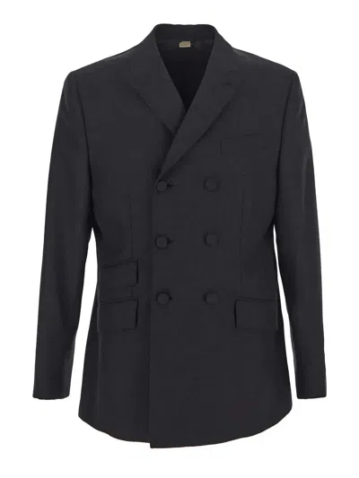 Gucci Double-breasted Wool Twill Jacket In Default Title