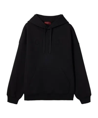 Gucci Double Cotton Jersey Sweatshirt With Logo In Black