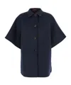 Gucci Reversible Blue Coat With Gg Pattern Women In Black