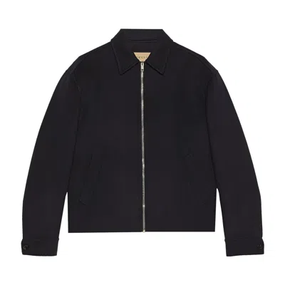 Pre-owned Gucci Double Faced Wool Jacket 'ink' | Black | Men's Size 50