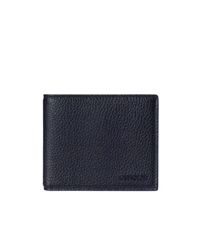 Gucci Double-fold Wallet In Dark Blue Oatmeal