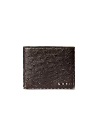 Gucci Double-fold Wallet In Dark Brown