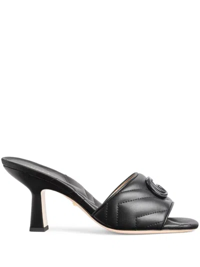 Gucci Double G 75mm Slide Sandal In Schwarz