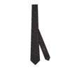 Gucci Double G And Check Silk Jacquard Tie In Grey