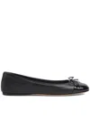 Gucci New Marmont Gg Nappa Leather Ballerina Flats In Black