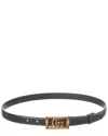 GUCCI GUCCI DOUBLE G BAMBOO LEATHER BELT