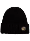 Gucci Double G Beanie In Black