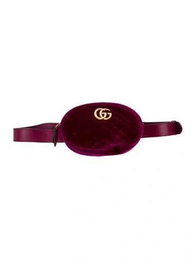 Pre-owned Gucci Double G Belt Bag Mini In Purple
