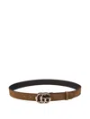 Gucci Double G Belt In Brown