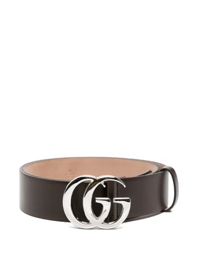 Gucci Double G Belt In Brown