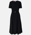 Gucci Satin Dress With Double G Belt In Black