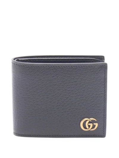 Pre-owned Gucci Double G Bi-fold Wallet In 黑色
