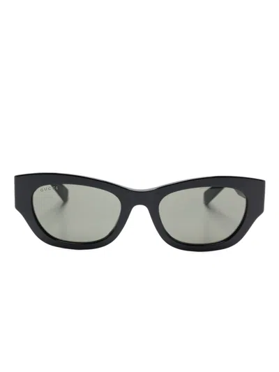 Gucci Double G-plaque Sunglasses In Gray