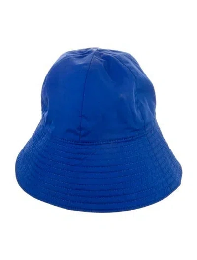 Pre-owned Gucci Double G Bucket Hat In Blue