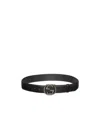 Gucci Gg Belt With Interlocking G Buckle In Black