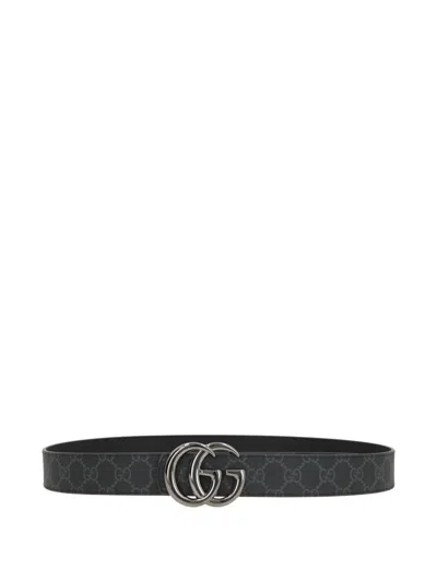 Gucci Double G-buckle Belt In Black