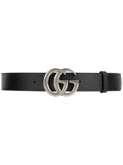Gucci Double G Buckle Belt In Black