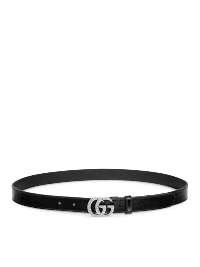 Gucci Double G Buckle Belt In Black