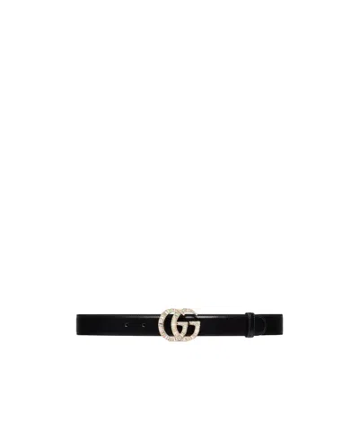 Gucci Double G-buckle Belt In Black