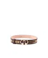 Gucci Double G Buckle Belt In Brown