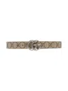 Gucci Double G Logo-buckle Belt In Neutrals