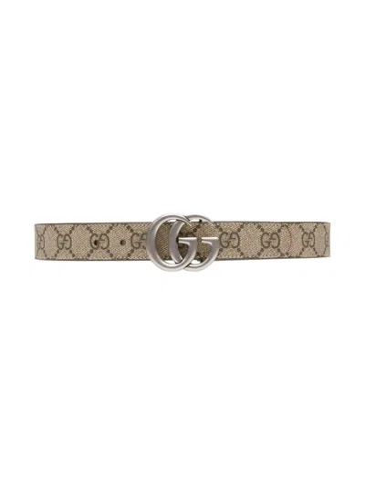 Gucci Kids' Double G Logo-buckle Belt In Neutrals