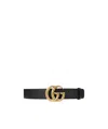 Gucci Glossy Finish Regular Belt With Bold Double G Buckle In Nude
